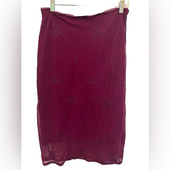 Vintage Chiffon midi skirt with beading details - Picture 1 of 5